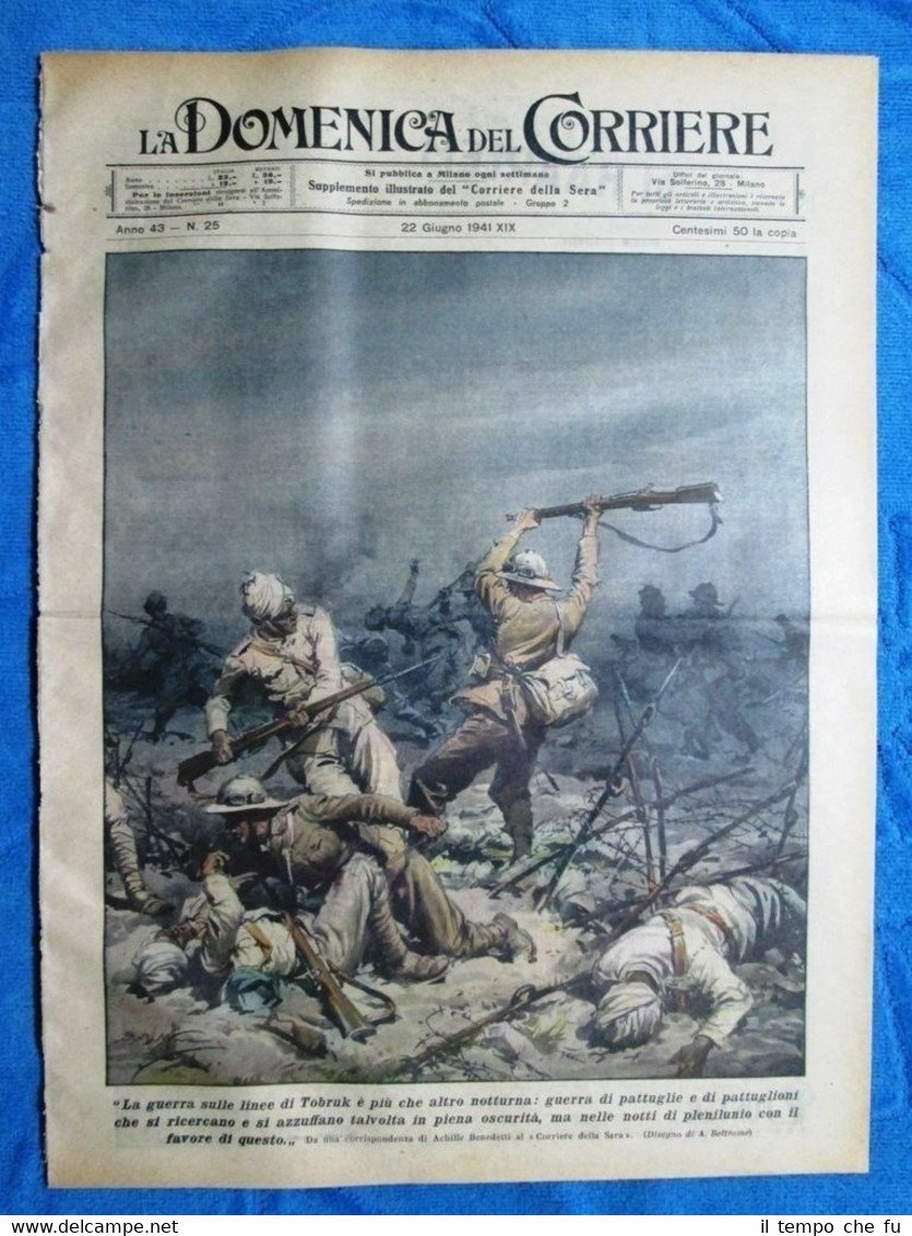La Domenica del Corriere 22 giugno 1941 Tobruk - Giappone …