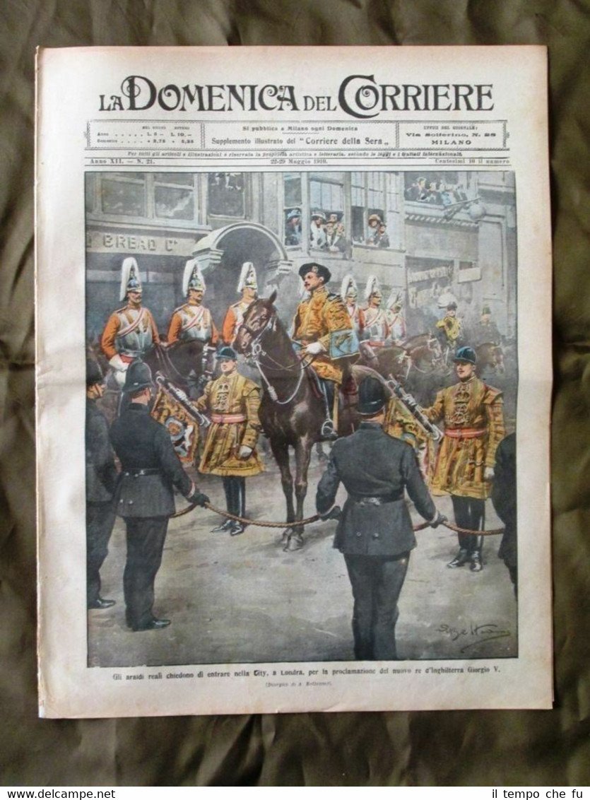 La Domenica del Corriere 22 Maggio 1910 Araidi reali Esplosione …