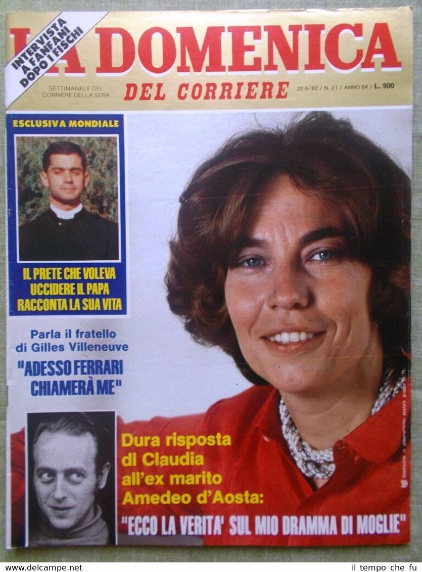 La Domenica del Corriere 22 Maggio 1982 Morte Gilles Villeneuve …