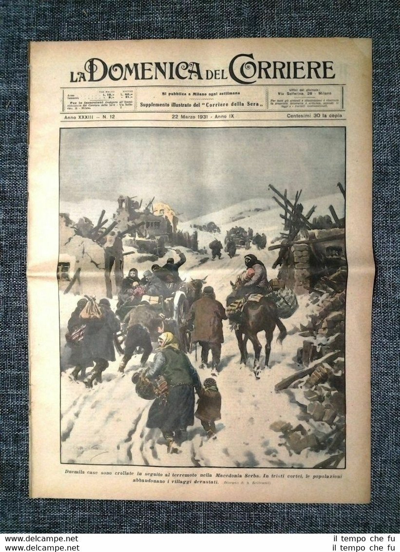 La Domenica del Corriere 22 Marzo 1931 Macedonia - Stati …