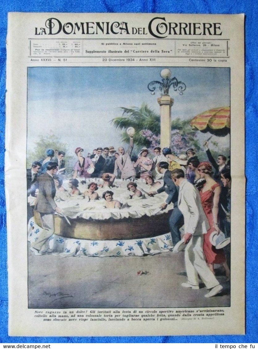 La Domenica del Corriere 23 dicembre 1934 America - CorridaMessico …