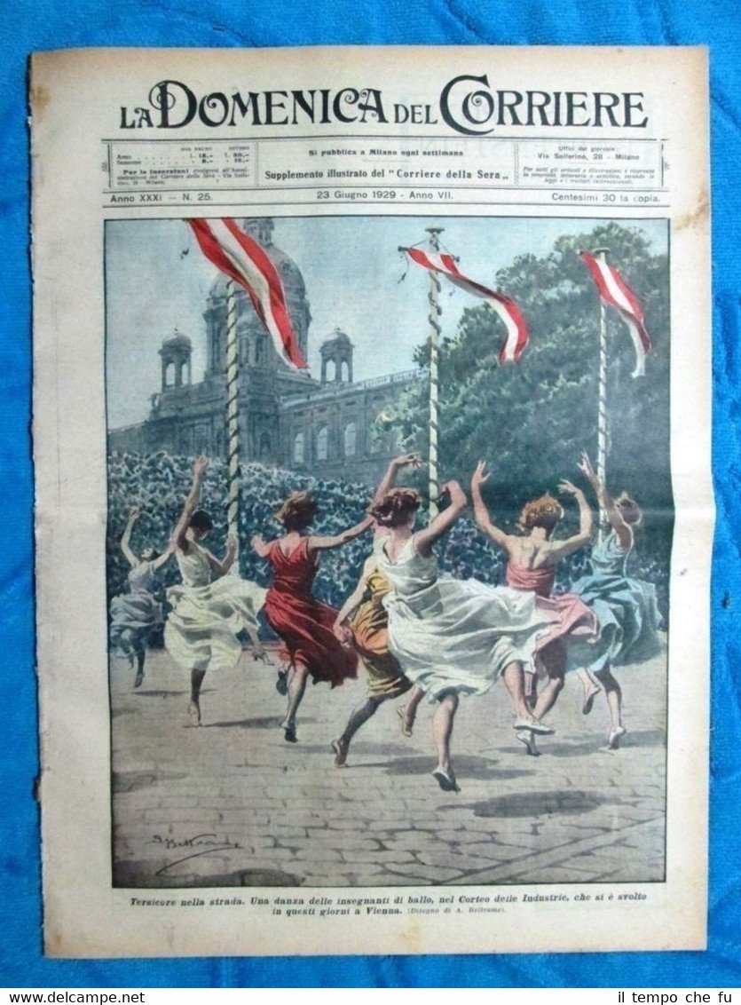 La Domenica del Corriere 23 giugno 1929 Vienna - Weissenberg …