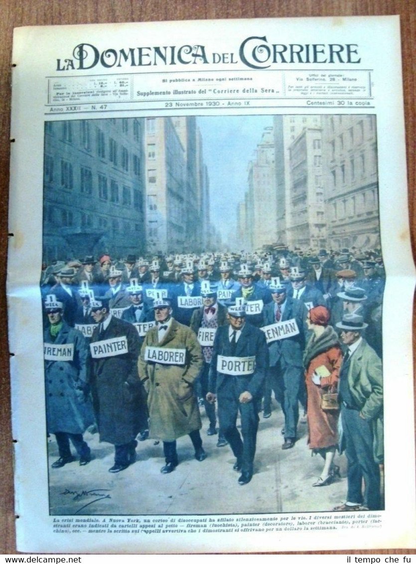 La Domenica del Corriere 23 Novembre 1930 New York Londra …