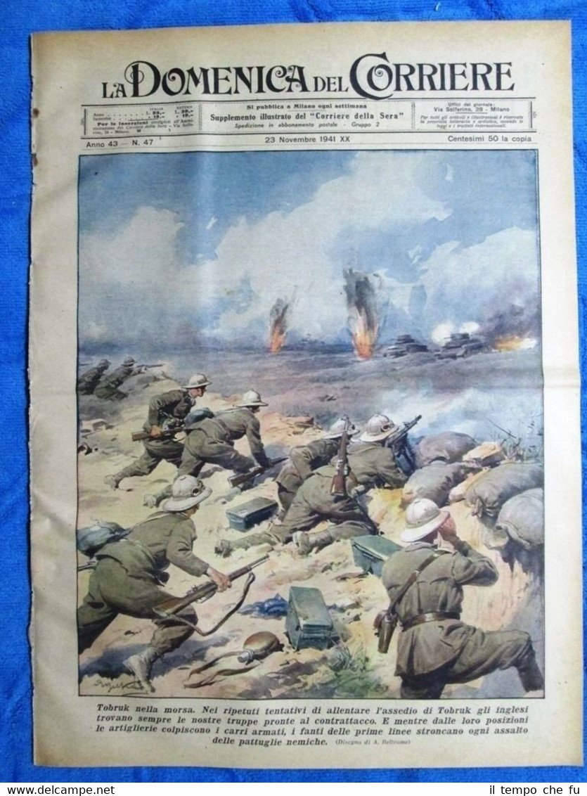 La Domenica del Corriere 23 novembre 1941 Tobruk - Crimea …