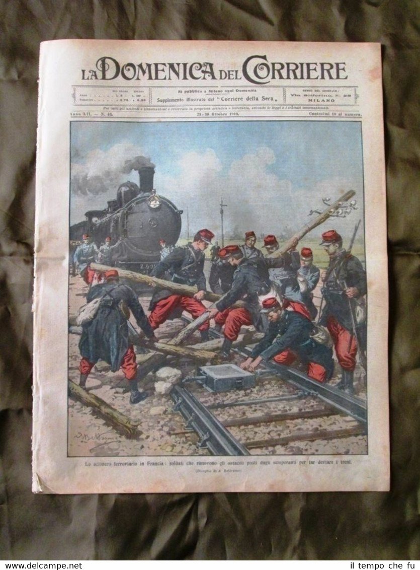 La Domenica del Corriere 23 Ottobre 1910 Soldati Francia Aggressione …