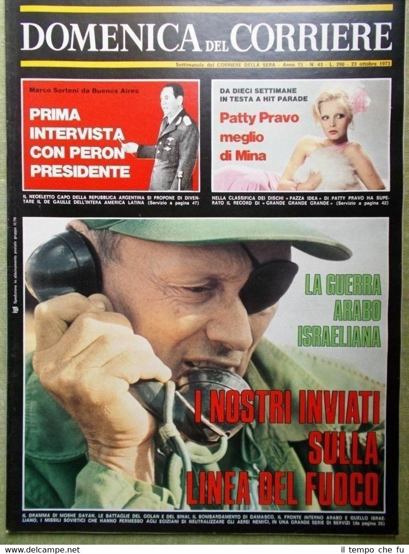 La Domenica del Corriere 23 Ottobre 1973 Basaglia Guerra Medio …