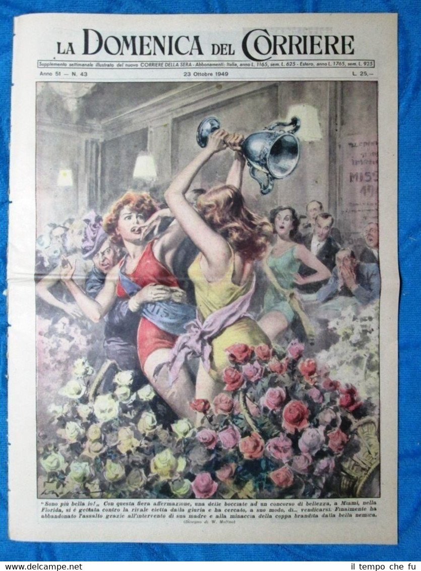 La Domenica del Corriere 23 ottobre1949 Miami - Saluzzo - …