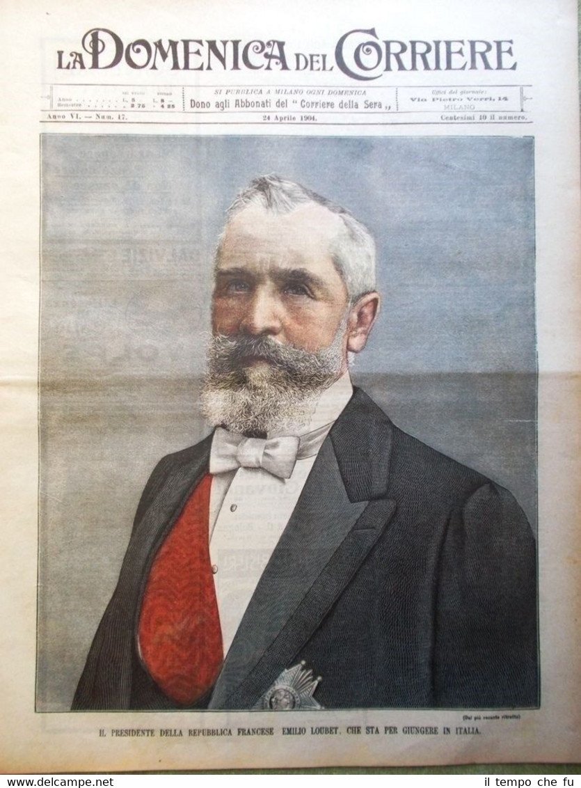 La Domenica del Corriere 24 Aprile 1904 Catastrofe Petropavlovsk Loubet …