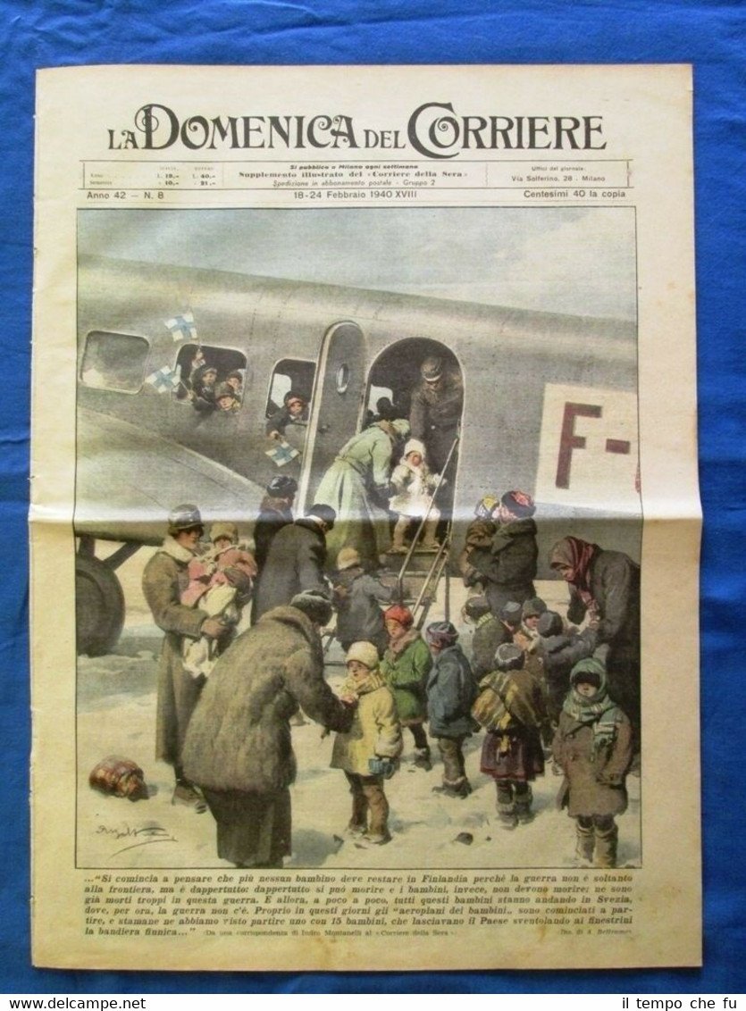 La Domenica del Corriere 24 febbraio 1940 I.Montanelli - Barge(Cuneo) …