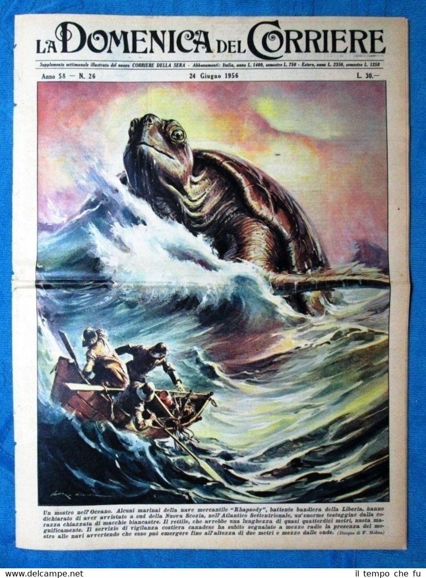 La Domenica del Corriere 24 giugno 1956 Rhapsody-Saint-Germain-des-Près-Aztechi