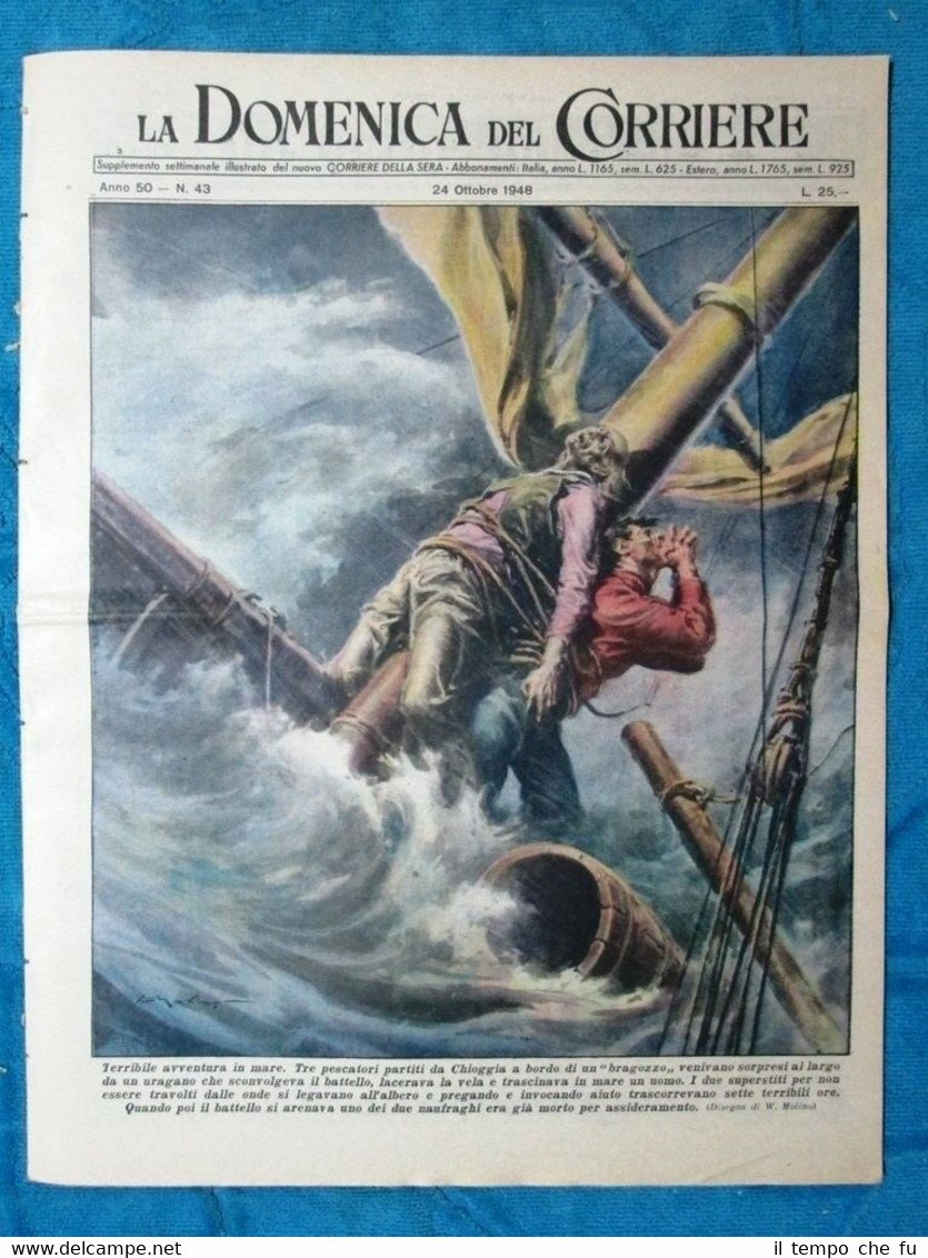 La Domenica del Corriere 24 ottobre 1948 Chioggia - Henry …