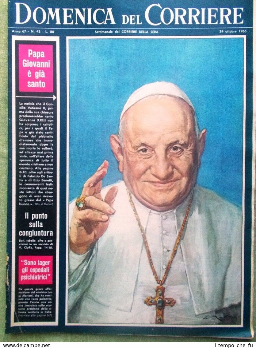 La Domenica del Corriere 24 Ottobre 1965 Merlin Castrocaro Vichinghi …