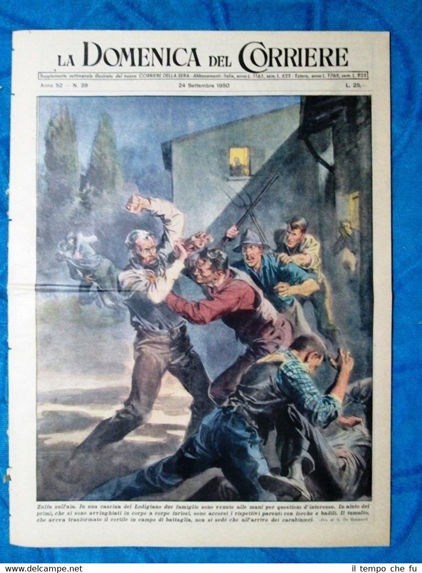 La Domenica del Corriere 24 settembre 1950 Lodi - Woodpecker …