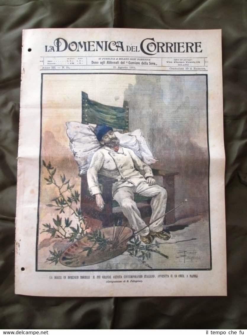 La Domenica del Corriere 25 Agosto 1901 D.Morelli-Nave Elba-Trovata di …