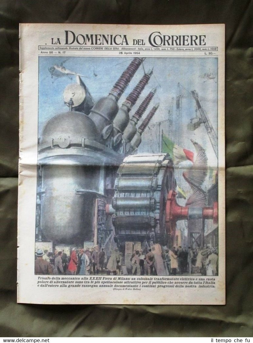 La Domenica del Corriere 25 Aprile 1954 Fiera Milano Elefante …