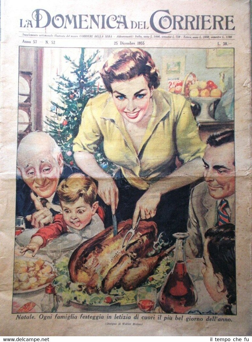 La Domenica del Corriere 25 Dicembre 1955 Italia ONU Sugar …