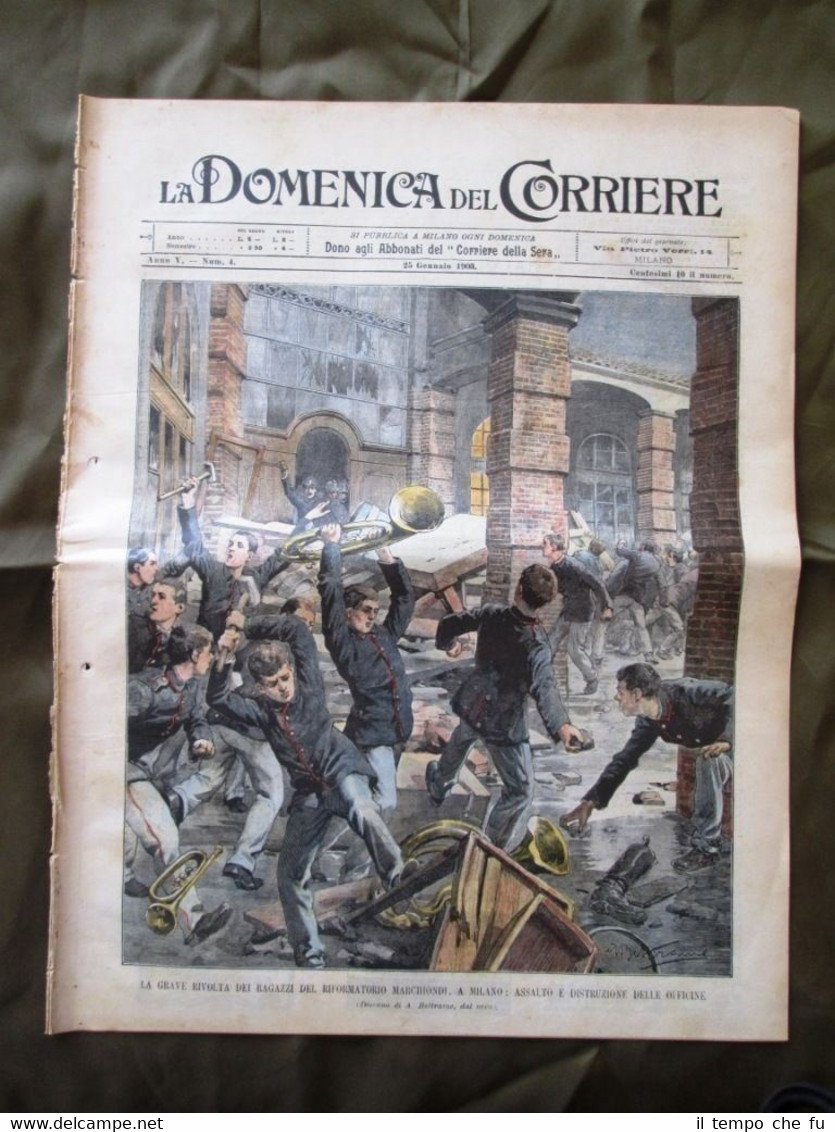 La Domenica del Corriere 25 Gennaio 1903 Riformatorio Treno Cardinale …