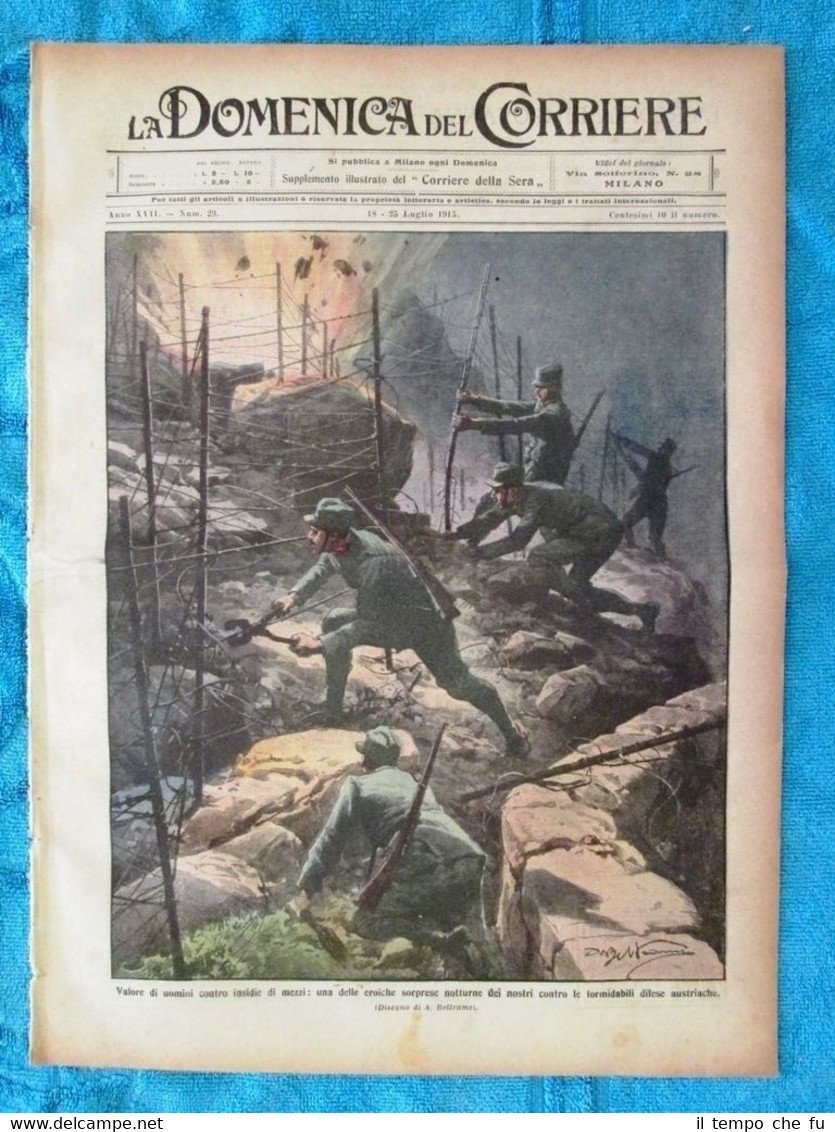 La Domenica del Corriere 25 luglio 1915 WW1 Italia vs …