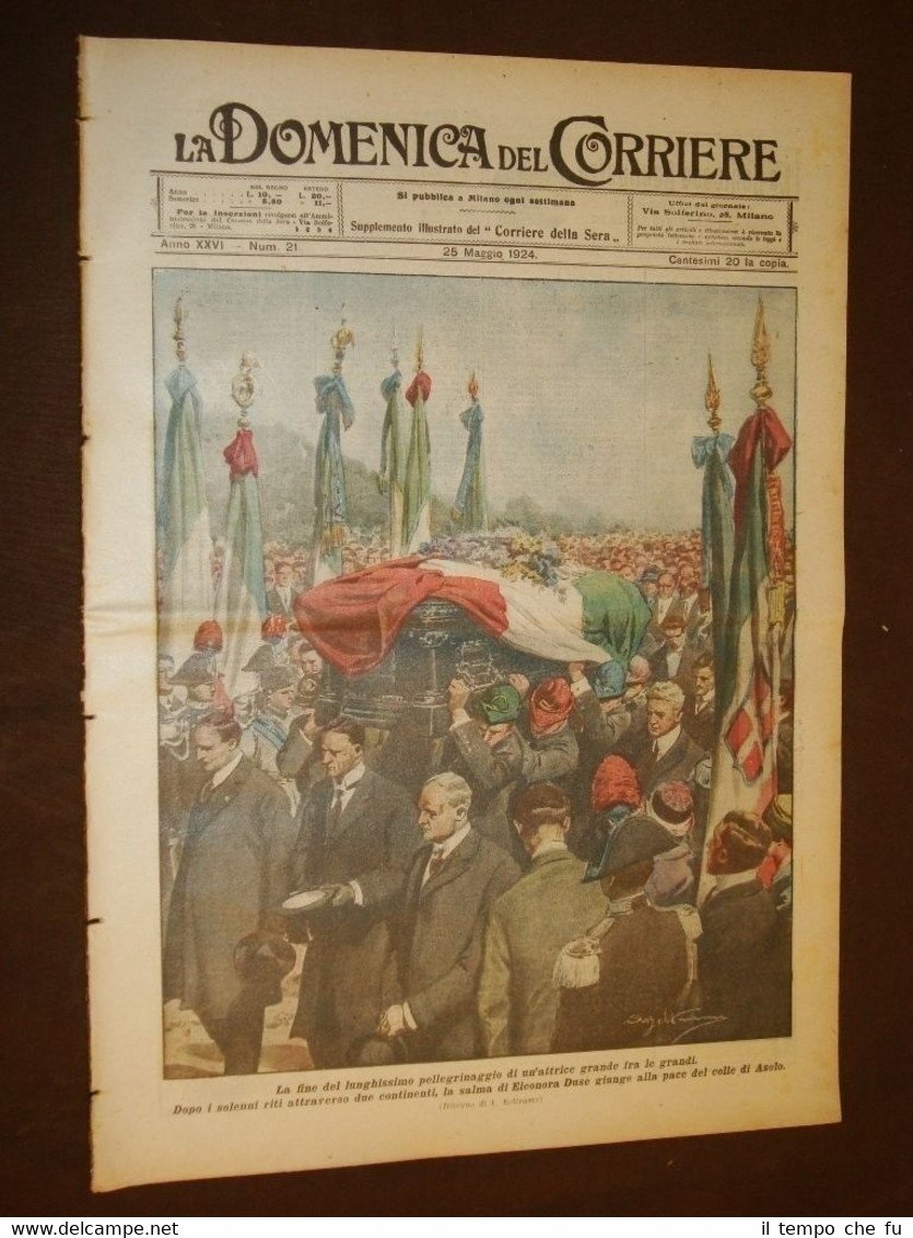 La Domenica del Corriere 25 maggio 1924 Asolo Eleonora Duse …