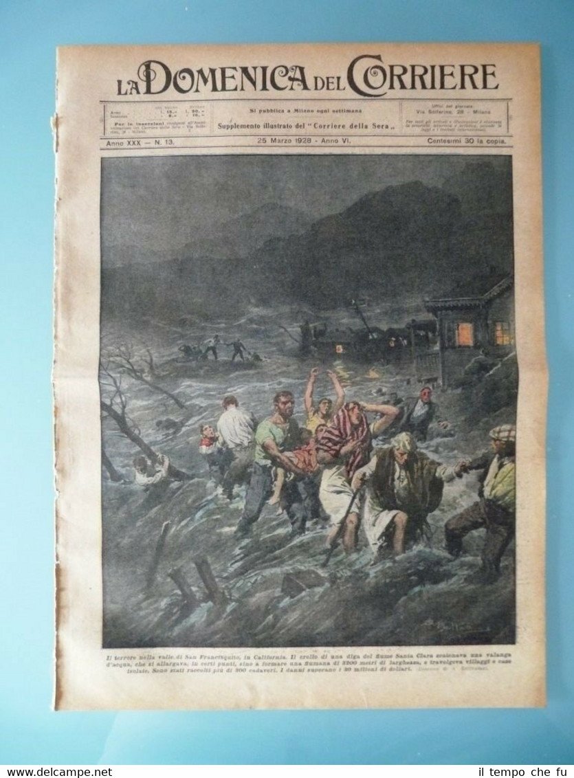La Domenica del Corriere 25 Marzo 1928 San Francisco Santa …