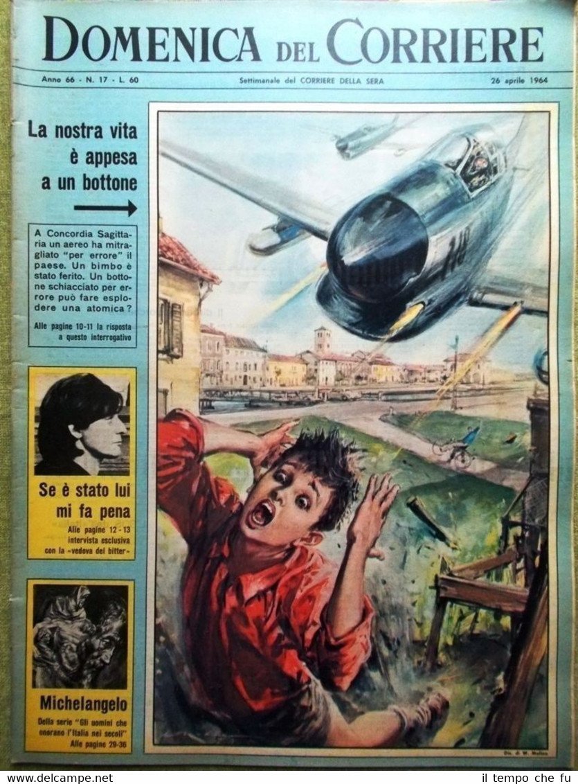La Domenica del Corriere 26 Aprile 1964 Fantasma Fellini Oscar …