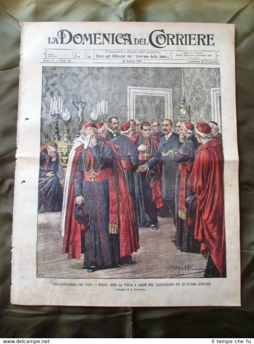 La Domenica del Corriere 26 Luglio 1903 Papa Cardinali papabili …