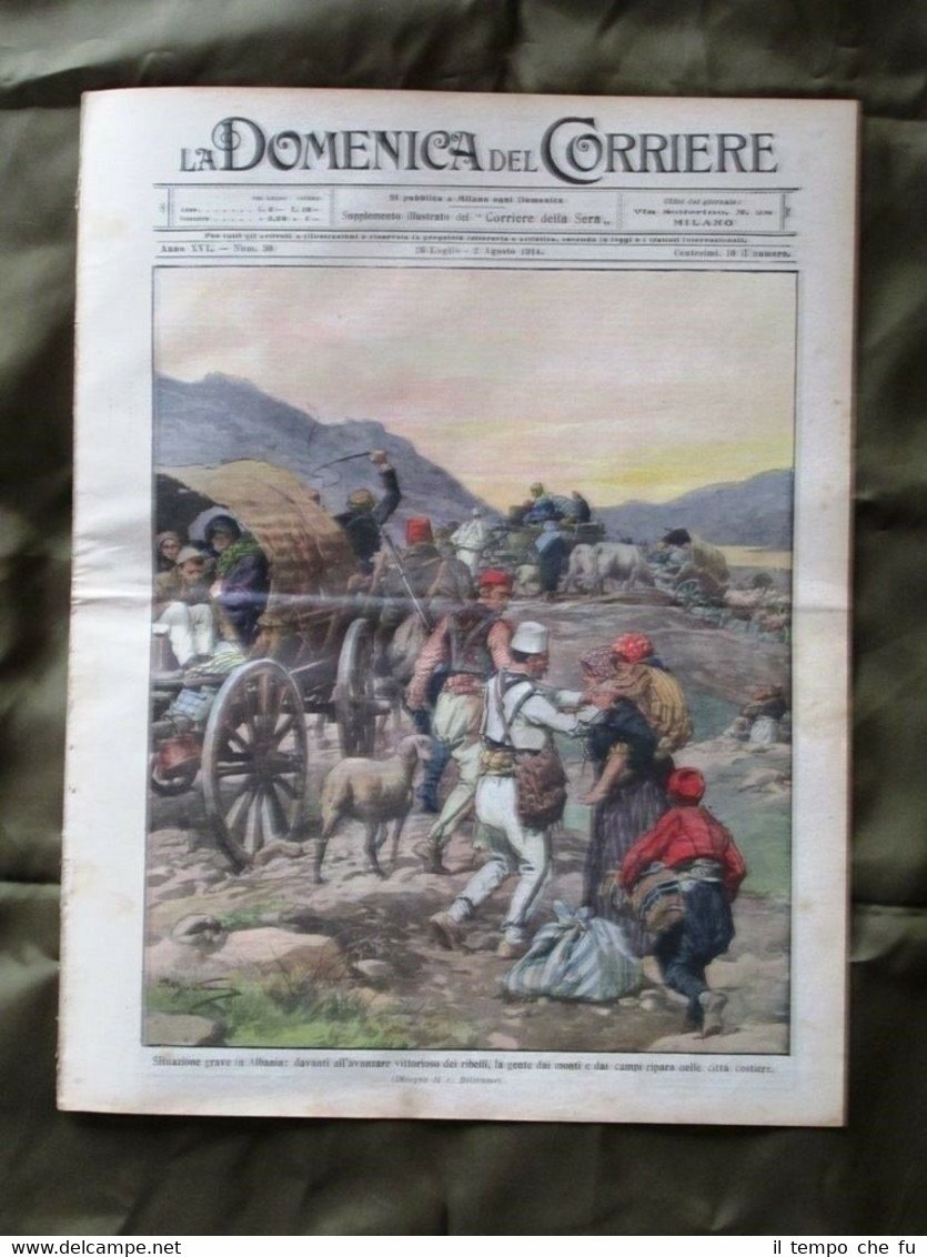 La Domenica del Corriere 26 Luglio 1914 Albania Lotta Cirenaica …