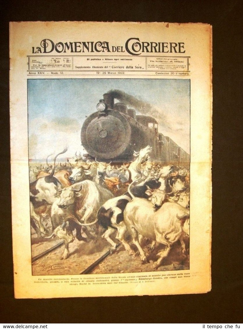 La Domenica del Corriere 26 marzo 1922 Treno Edimburgo - …