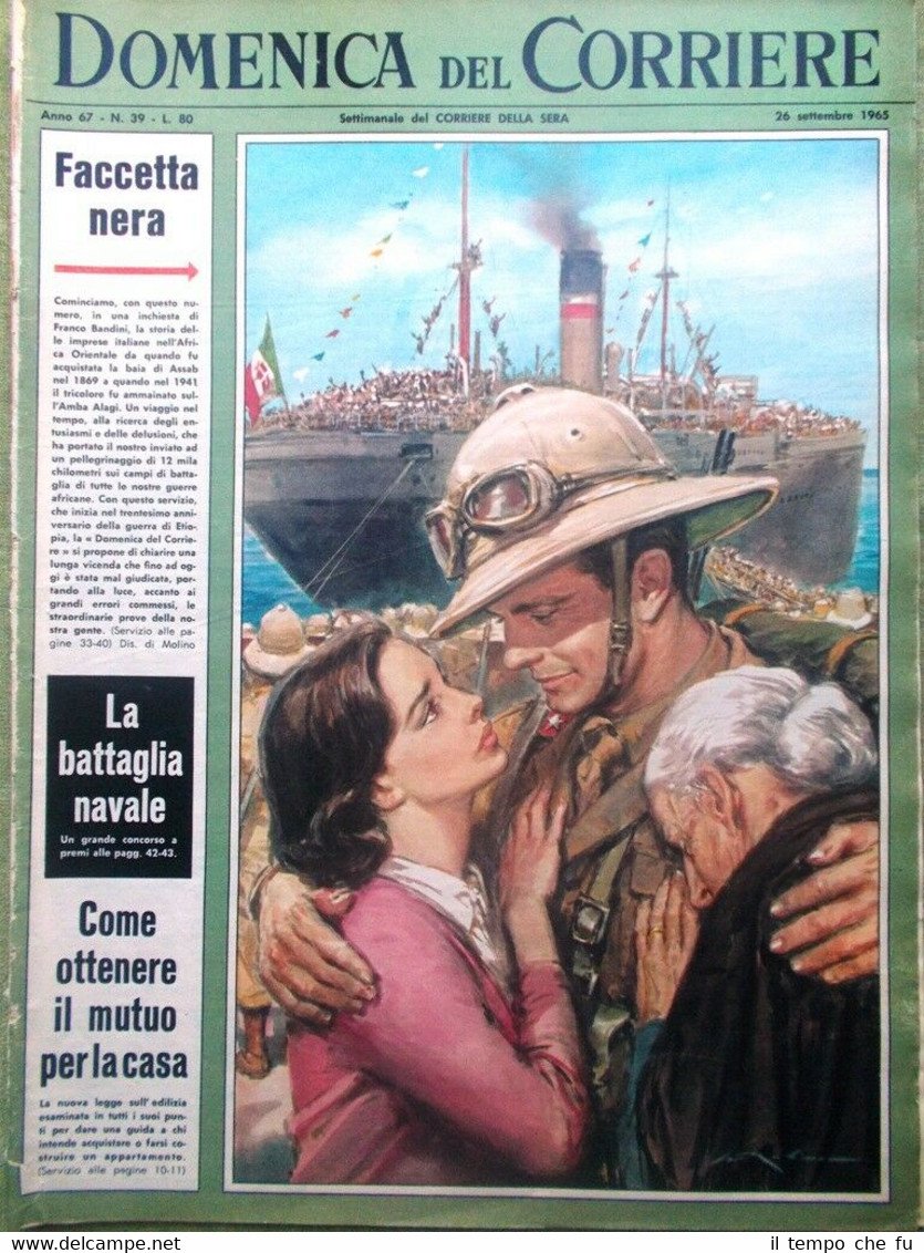 La Domenica del Corriere 26 Settembre 1965 Africa Faccetta Nera …