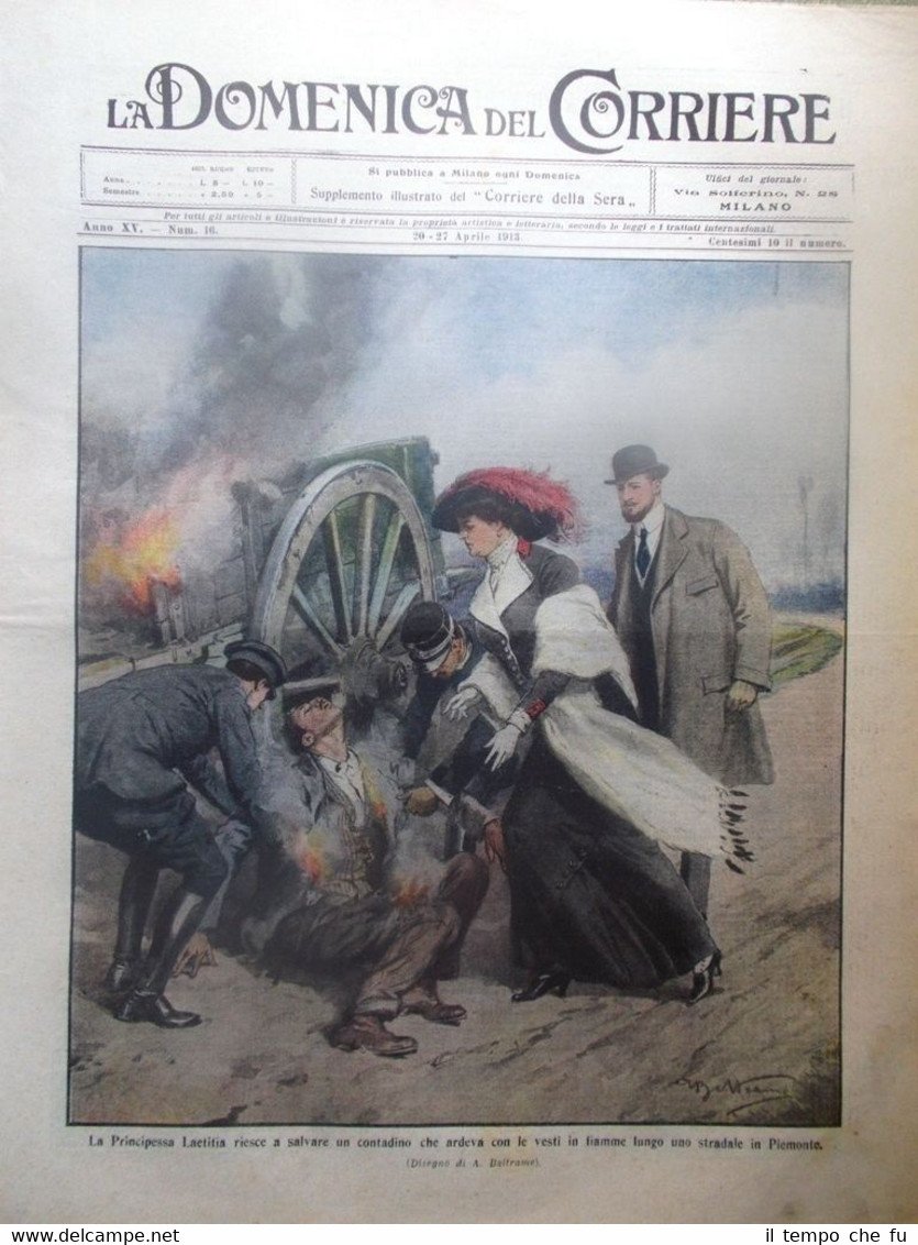 La Domenica del Corriere 27 Aprile 1913 Laetitia Guerra Balcani …