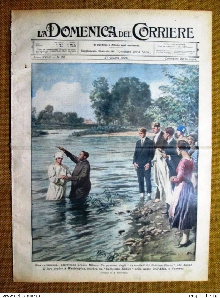 La Domenica del Corriere 27 giugno 1926 Milano - Brooklands …