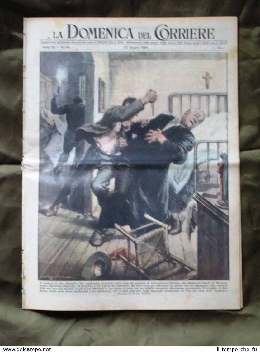 La Domenica del Corriere 27 Giugno 1954 Rapinatore Bisca a …