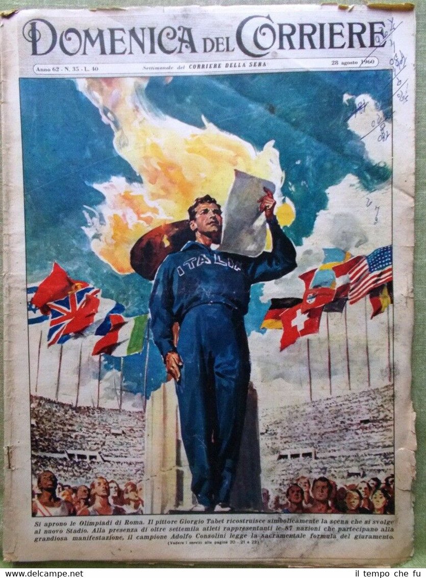 La Domenica del Corriere 28 Agosto 1960 Powers Spionaggio Cipro …