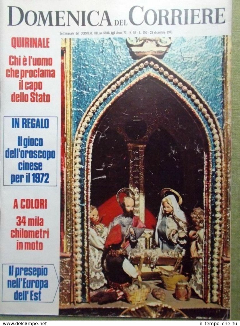 La Domenica del Corriere 28 Dicembre 1971 Pertini Zappa Wolff …