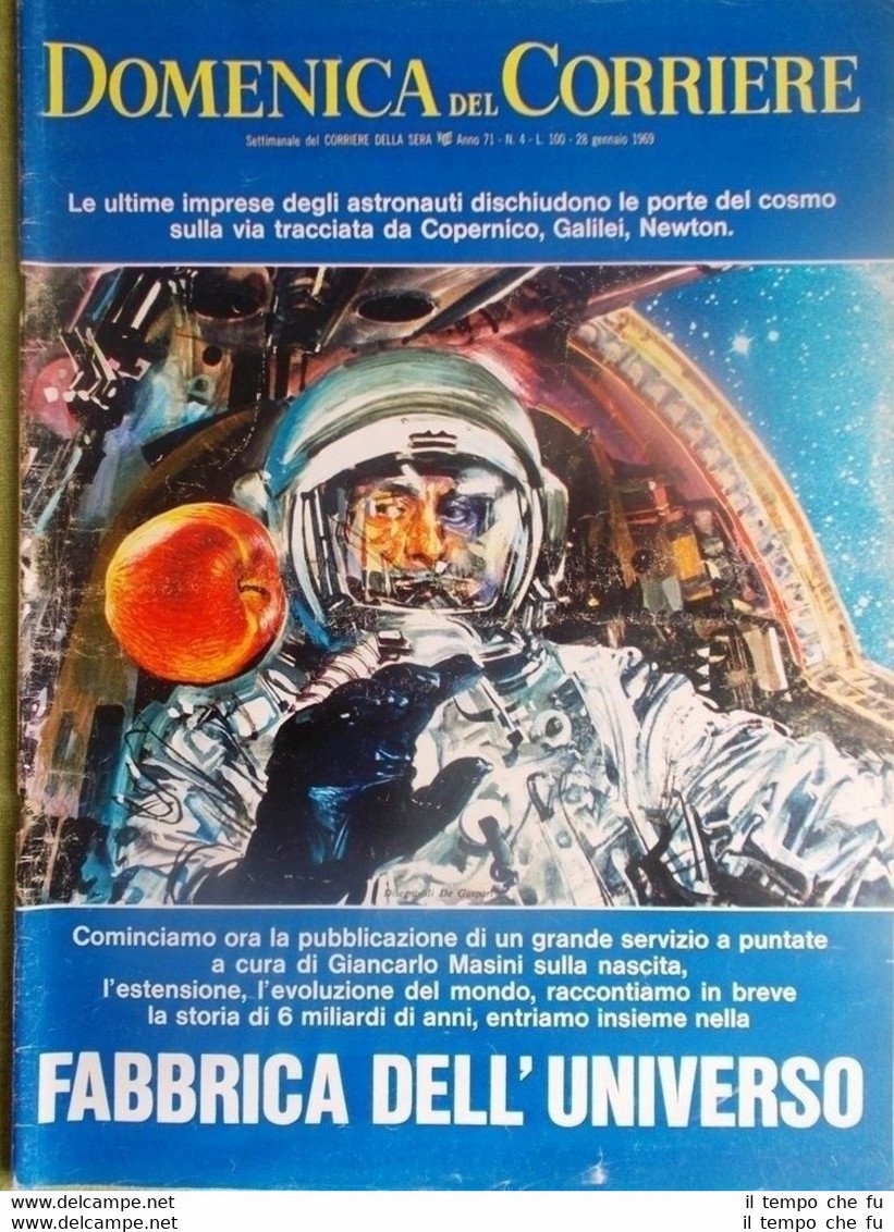 La Domenica del Corriere 28 Gennaio 1969 Spazio Soyuz Vietnam …