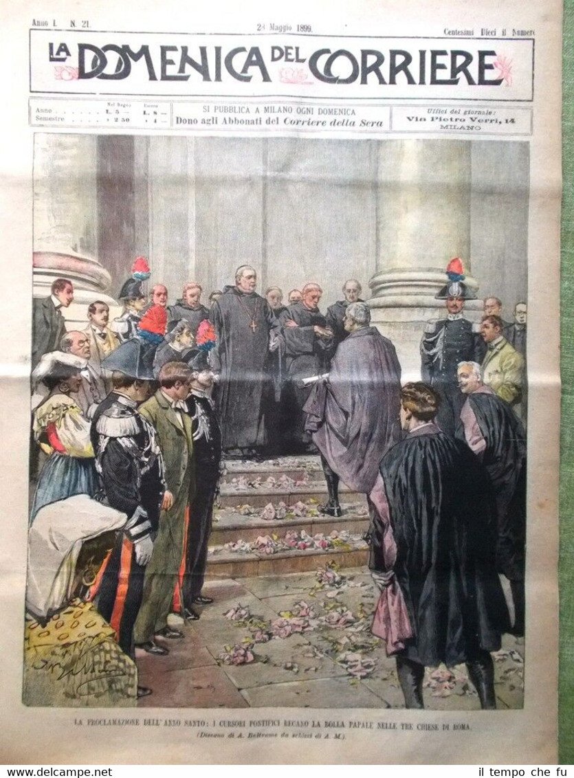 La Domenica del Corriere 28 Maggio 1899 Anno Santo Marmo …