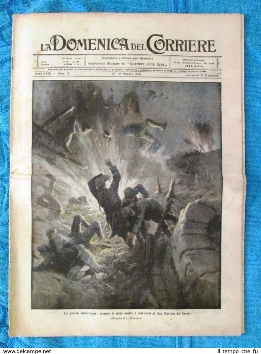 La Domenica del Corriere 28 maggio 1916 WW1 Carso - …