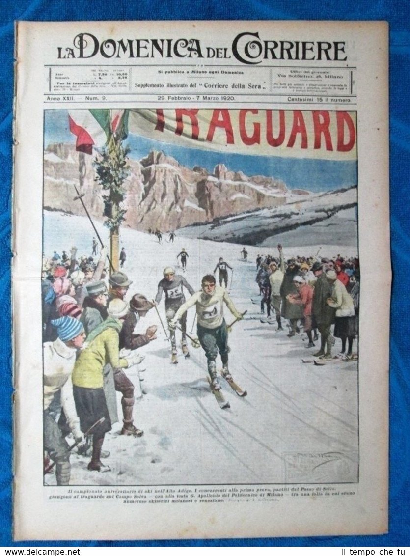 La Domenica del Corriere 29 febbraio 1920 G.Apollonio - Sommergibile …