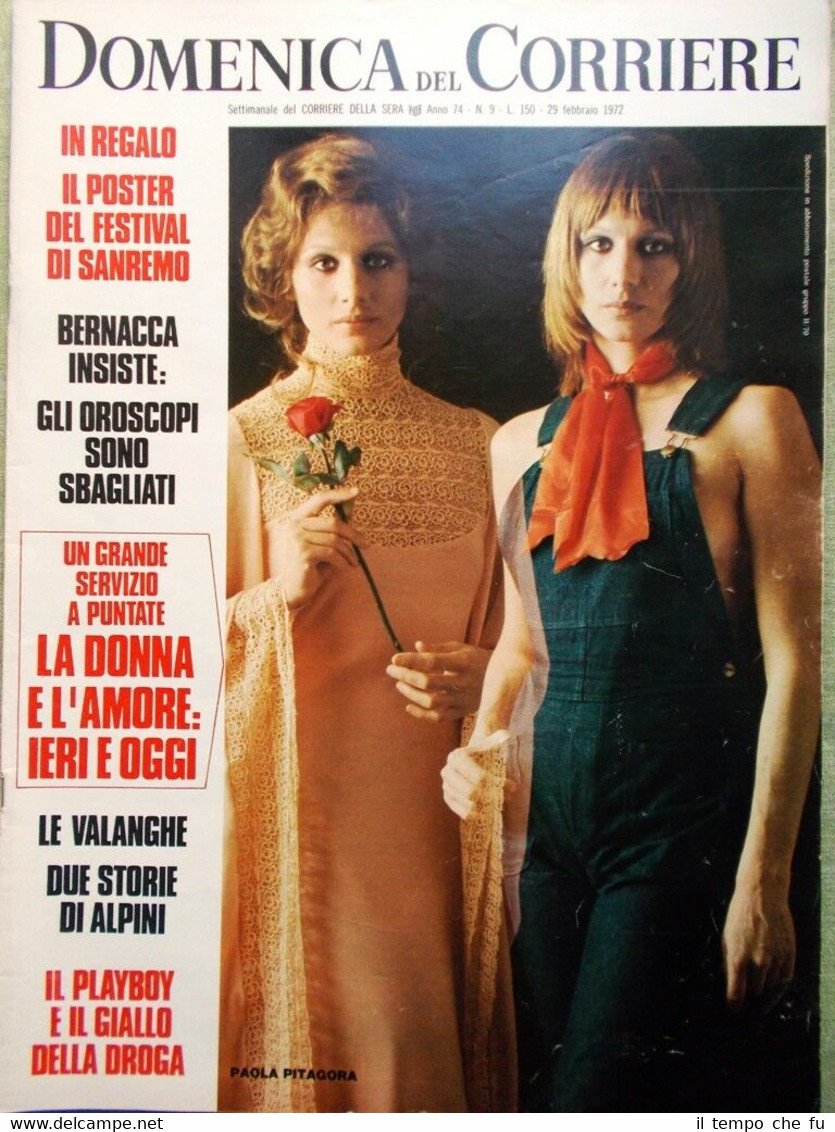 La Domenica del Corriere 29 Febbraio 1972 Donna Mao Fermi … | Immagine principale