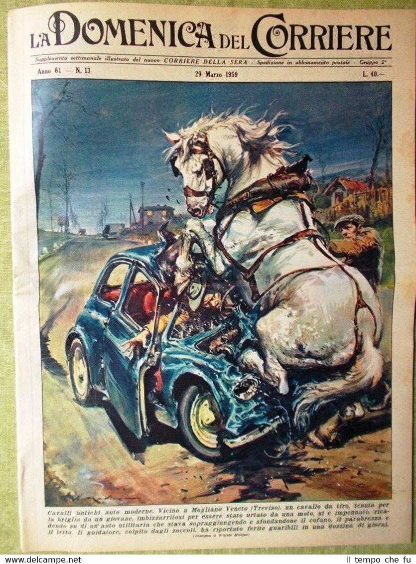 La Domenica del Corriere 29 Marzo 1959 Fausto Coppi Totocalcio …