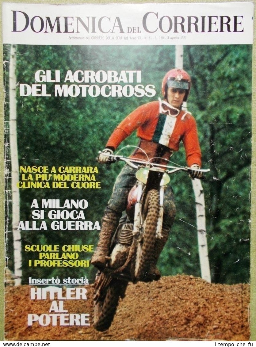 La Domenica del Corriere 3 Agosto 1971 Motocross Lionello Azzolina …