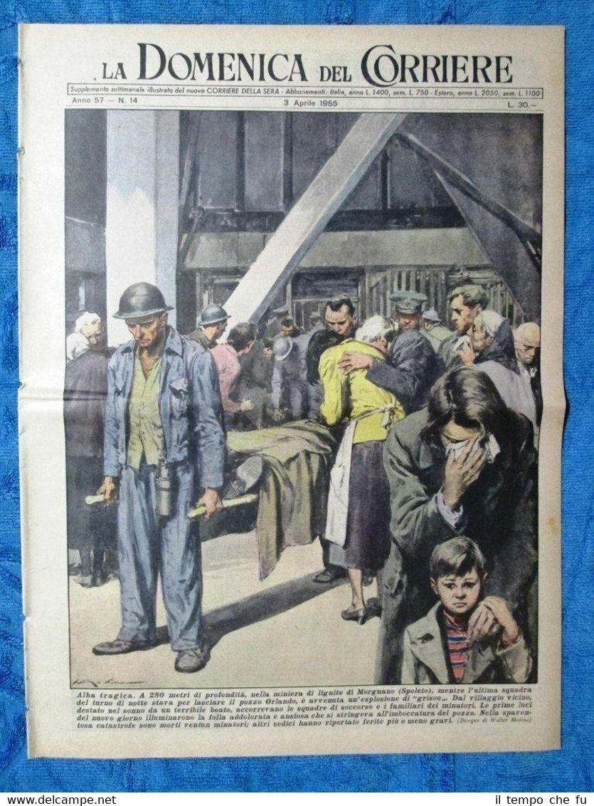 La Domenica del Corriere 3 aprile 1955 Morgnano - E.Elmenotti …