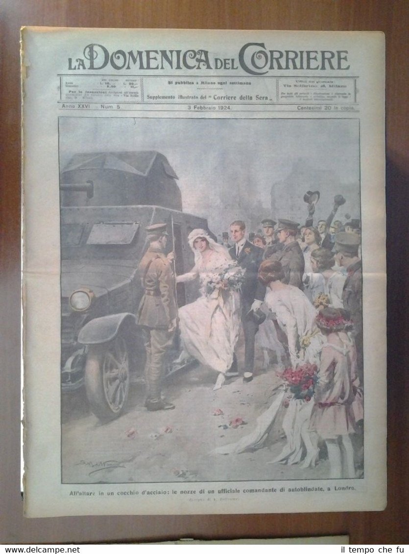 La Domenica del Corriere 3 Febbraio 1924 Londra- Vittorio Emanuele …