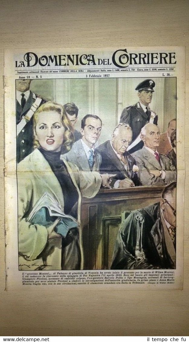 La Domenica del Corriere 3 febbraio 1957 Wilma Montesi - …