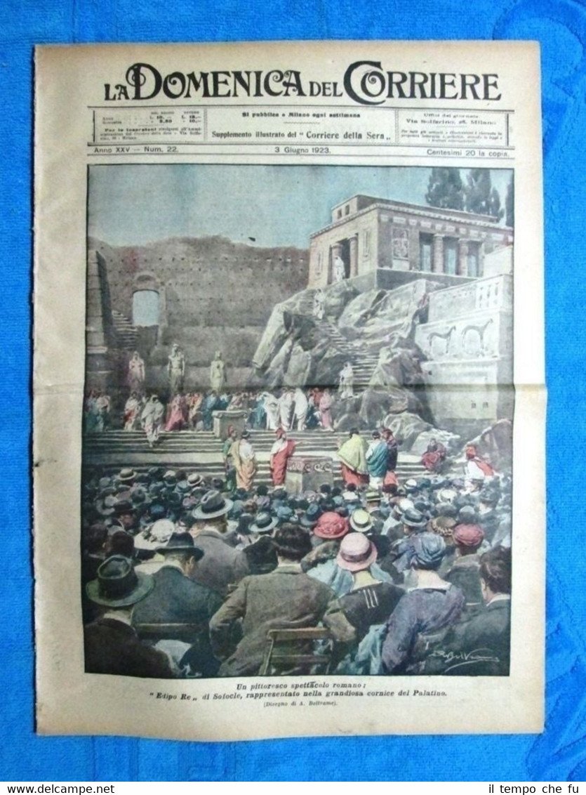 La Domenica del Corriere 3 giugno 1923 Edipo Re - …