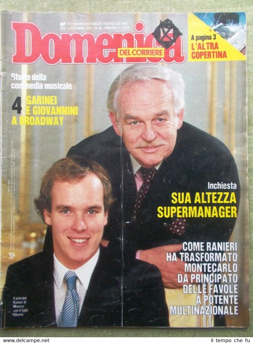 La Domenica del Corriere 3 Settembre 1987 Modugno Monaco Pannella …