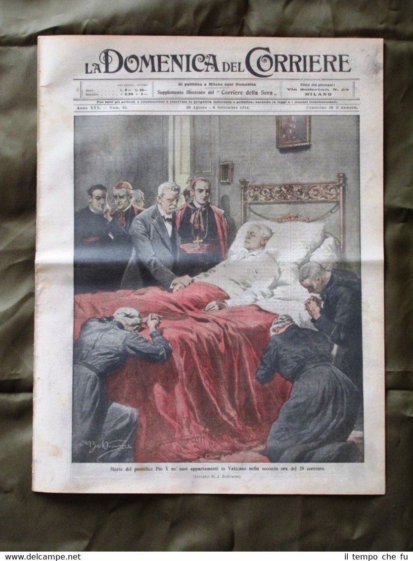 La Domenica del Corriere 30 Agosto 1914 Morte Pio X … | Immagine principale