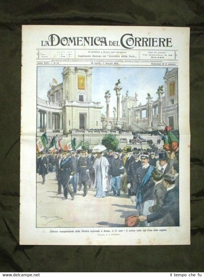La Domenica del Corriere 30 Aprile 1911 Mostra a Roma …