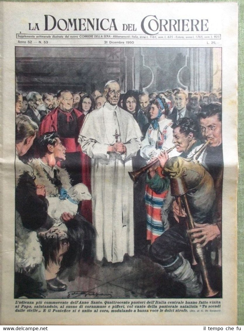 La Domenica del Corriere 31 Dicembre 1950 Togliatti Nilde Iotti …