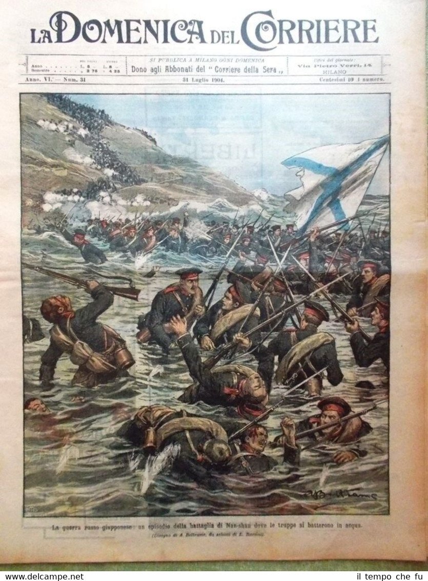 La Domenica del Corriere 31 Luglio 1904 Guerra russo-giapponese Anestesia …